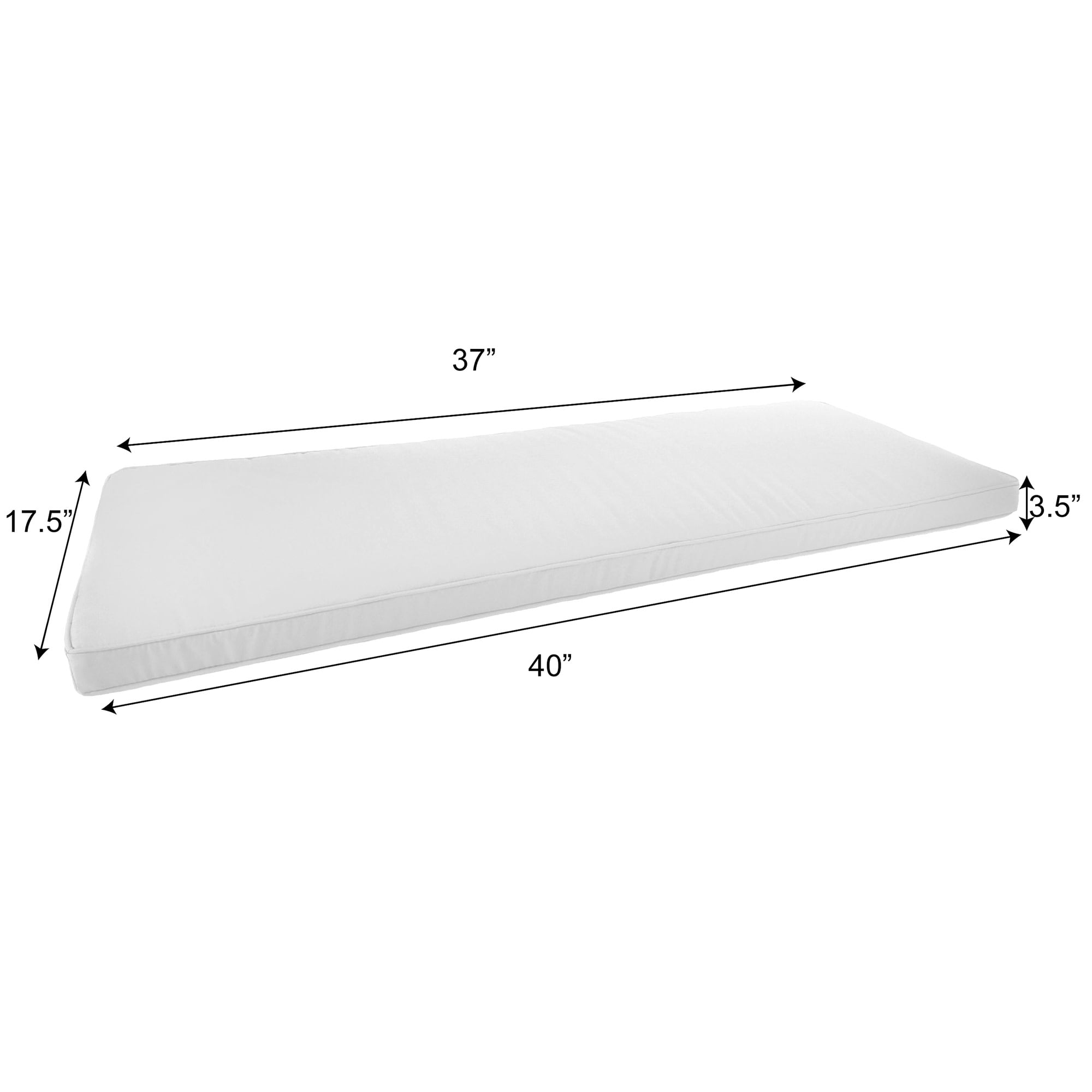 Jordan Manufacturing 40" x 17.5" Sand Solid Rectangular Outdoor Swing Bench Glider Cushion with Welt