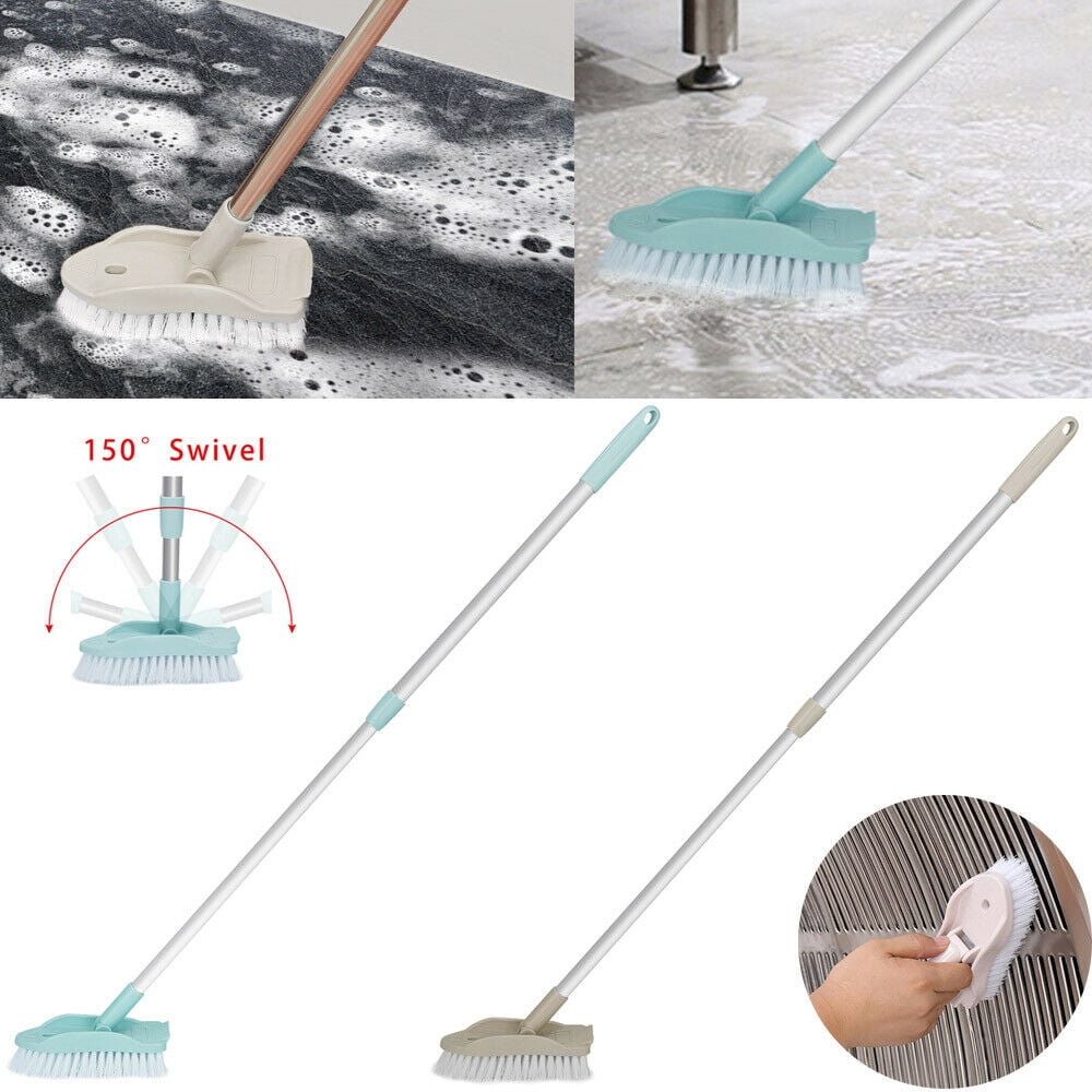 Bathroom Long Handle Brush Wall Floor Scrub Bath Shower Tile Cleaning