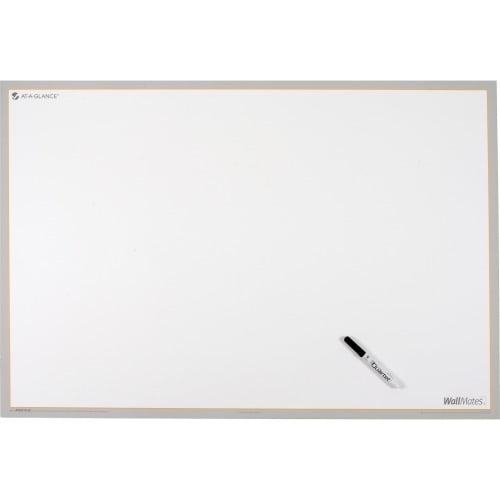 At-A-Glance WallMates Self-Adhesive Dry Erase Writing Surface 24' x 36' Sheet Size - White - Erasable - 1 Each