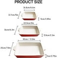 thumbnail image 7 of Ceramic Bakeware Set, Rectangular Baking Dish for Oven Lasagna Pans for Cooking, Kitchen, Cake Dinner, Banquet and Daily Use, 11.8 x 7.8 x 2.76 Inches of Casserole Dishes (Yellow), 7 of 7