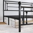 thumbnail image 3 of Sha Cerlin Black Twin Size Metal Platform Bed Frame with Victorian Vintage Headboard, 3 of 9