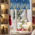 thumbnail image 3 of Valances for Windows Christmas Tree Rod Pocket Cafe Window Treatments Valance Curtains for Kitchen Bathroom Laundry Basement Windows 56"x16", 3 of 7