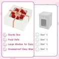 thumbnail image 4 of 30pcs Cake Boxes and 30 Pack 10 Inch Round Cake Boards,10x10x5 Inches White Square Bakery Boxes with Window Cajas Pasteles for Cookies Pies Cupcakes Pastry, 4 of 4