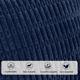 thumbnail image 3 of Sanmadrola Throw Pillow Covers 20x20 inch Set of 2 Corduroy Decorative Pillow Cases Couch Pillows Soft Boho Striped Cushion Cases Set for Sofa Living Room Couch Bedroom Car, Dark Blue, 3 of 6