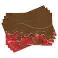 thumbnail image 1 of Ambesonne Strawberry Place Mats Set of 4, Strawberries Chocolate, Standard Size, Brown Red, 1 of 6