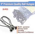 thumbnail image 2 of 9 inch 25 Piece Heavy Duty 5mm Ball Bungee Canopy Cord By Wellmax, Black Color, 2 of 6