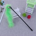 thumbnail image 4 of Pet Teaser Feathers Bell Stick Cats Catcher Interactive Wand Toys (Verde) Likrtyny Para estrenar, 4 of 8