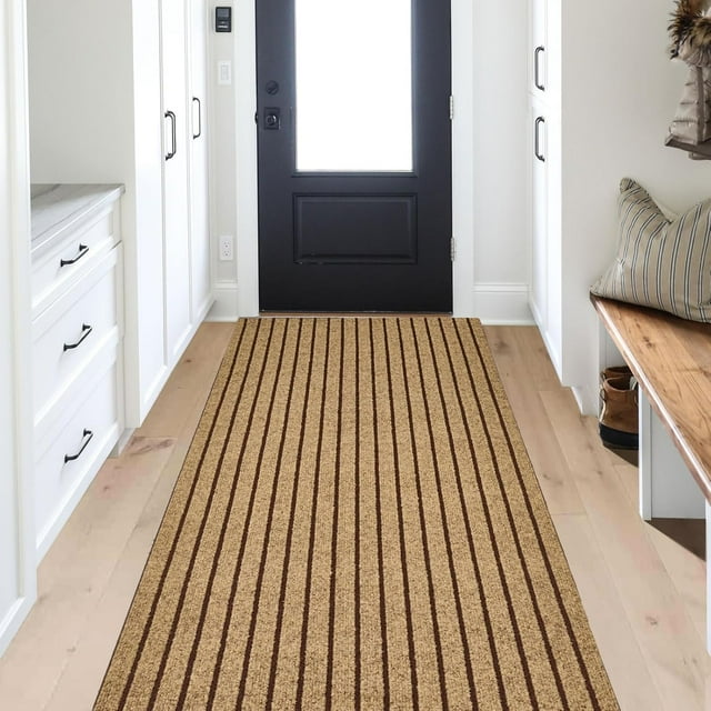 ANTPOP 2ft x 32ft Runner Rug for Hallway Non Slip Outdoor Indoor Low Plie Carpet Runner with Rubber Backing Floor Mat for Hallway Entryway Entrance Laundry Room Balcony Garage Patio