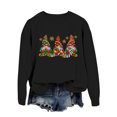 thumbnail image 5 of WEAIXIMIUNG Chandail en Molleton pour Femmes Col Rond Fermeture Éclair Mode de Noël Décontractée Imprimé Bonhomme de Neige Chandail à Manches Longues Sans Chapeau, 5 of 5