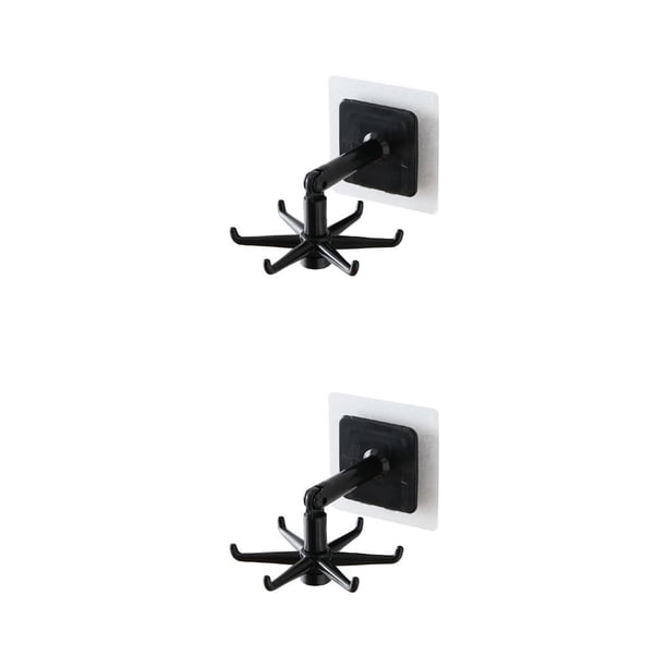 Inteprter Montaje en la pared del techo de la cocina y el baño sin clavos rastros para el hogar negro 2piezas Inteprter CBP153275