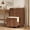 Walnut, variant on Fluted 3-Drawer Mobile Filing Cabinet with Lock Walnut