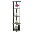 thumbnail image 5 of Furinno Turn-N-Tube 11.6"W x 11.6"D x 57.7"H 5-Shelf Decorative Shelves, Gray and Black, 5 of 8