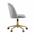 thumbnail image 5 of Linon Adalayn Rolling Office Chair - Gray Velvet, 5 of 11