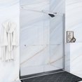 thumbnail image 3 of JimsMaison 60"W x 76"H Double Sliding Frameless Shower Door with 3/8" Tempered Glass,Brushed Nickel, 3 of 18