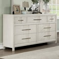 thumbnail image 5 of Furniture of America Lowell Adult Transitional 7-Drawer Dresser, White, 5 of 9