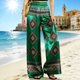 thumbnail image 1 of TaTaai Women Satin Stretchy Printed One Piece Jumpsuit Elastic Waistband With Functional Side Pockets Soft Comfortable Elegant Fashion Outfit For Spring Summer Wear Gift, 1 of 5