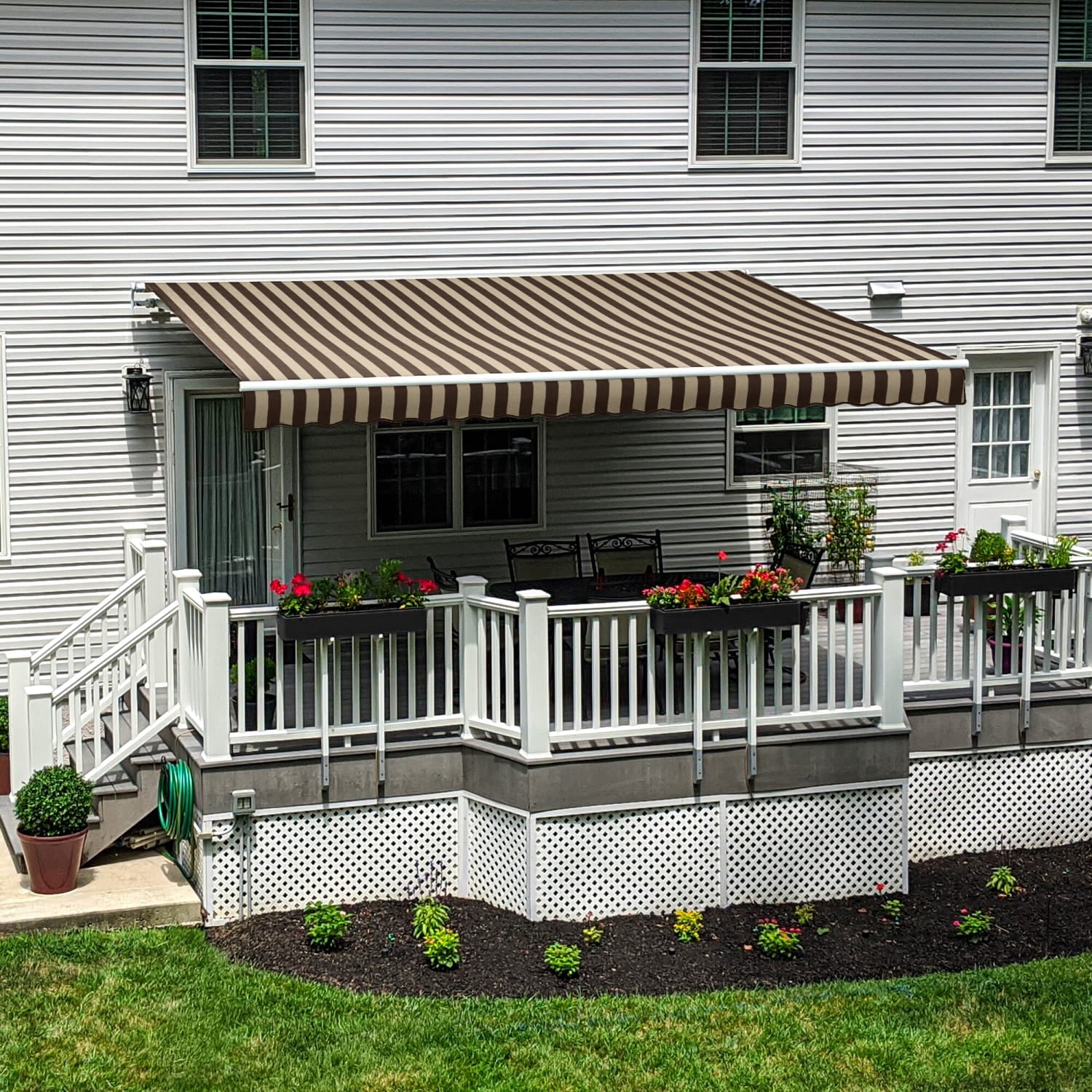 Awntech Maui Left Motor with Remote Motorized Retractable Awning