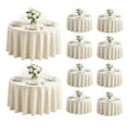thumbnail image 5 of 90" Round Polyester Tablecloth Ivory- 10pc. for Home décor, Weddings, Party events, or Restaurants., 5 of 6