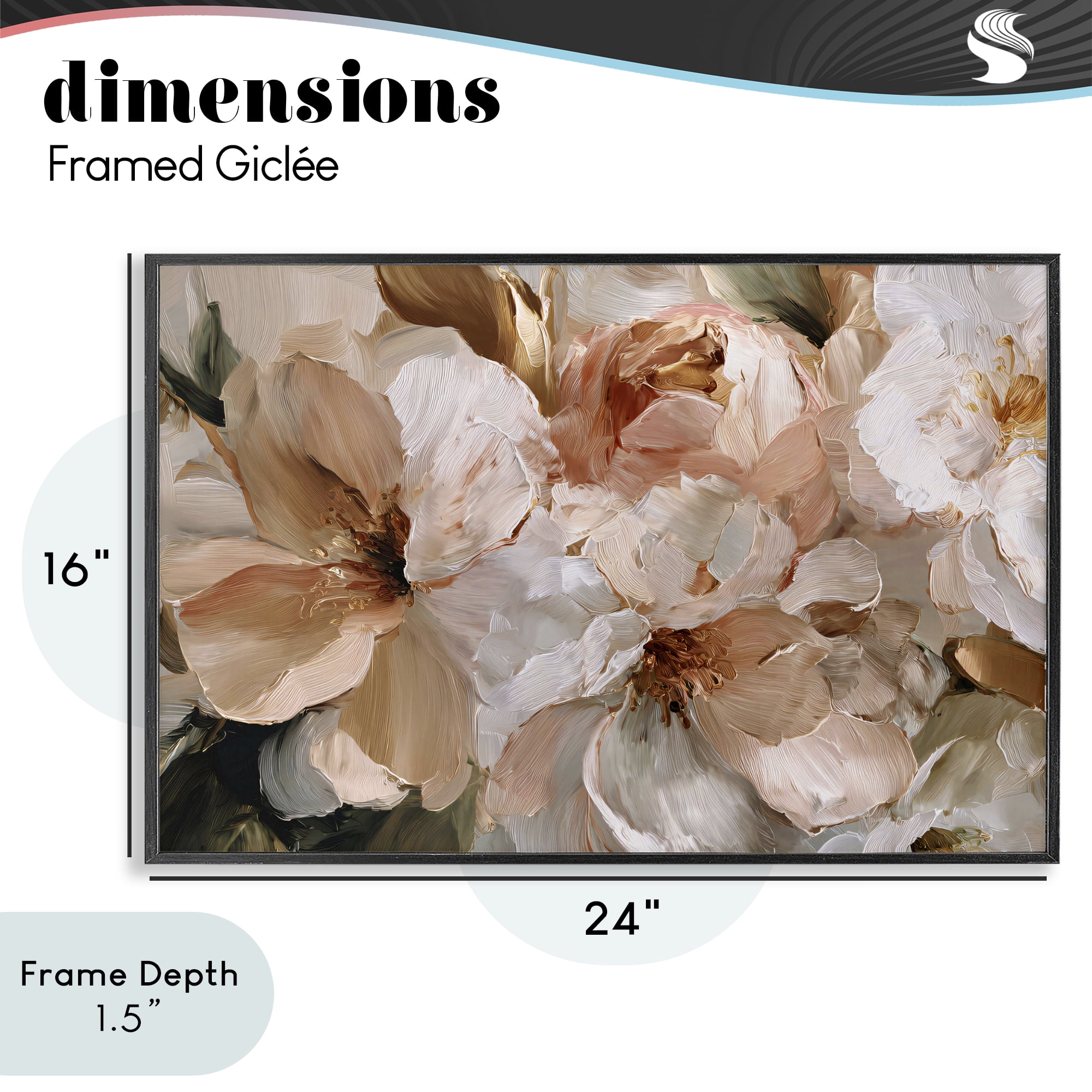 Stupell Industries Pink Brushstroke Petals Black Framed Giclee Art, design by Jacky Ngan