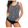 thumbnail image 1 of PENGXIANG Womens Tummy Control Swimdress Tankini Set Ruched Swimsuit with Boyshort, 1 of 5