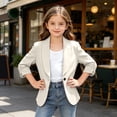 thumbnail image 4 of Odeerbi Chaqueta Blazer de Manga Larga Chal Cuello Uniforme Escolar Chaqueta de Traje Formal, 4 of 9