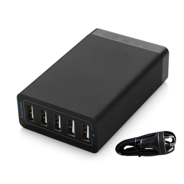 Cargador multipuerto Methold tira de alimentación alto rango Negro AU-Stecker