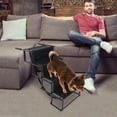 thumbnail image 6 of Dog Ramp For Bed Car Dog Steps Pet Stairs Dog Ramp Lightweight Folding Pet Ladder Ramp Dog Stairs for High Beds Trucks Cars and SUV (Color : Black Size : Same Size), 6 of 9