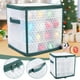 thumbnail image 1 of Caja para guardar adornos navideños | Organizador de 64 bolas con compartimentos de PVC | Bolsa transparente para guardar adornos | 30 x 30 x 30 cm, 1 of 5