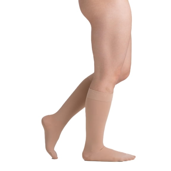 EvoNation Men & Women Knee High 20-30 mmHg Graduated Compression Opaque Socks – Firm Pressure Compression Garment
