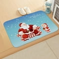 thumbnail image 1 of Christmas Bath Mat,Non Slip Soft Flannel Bathroom Rugs Absorbent Snowflakes Xmas Santa Snowman Printed Washable Shower Rug,Bathroom Decor Front Doormat Indoor Outdoor Floor Mat,15.8"*23.6", 1 of 2