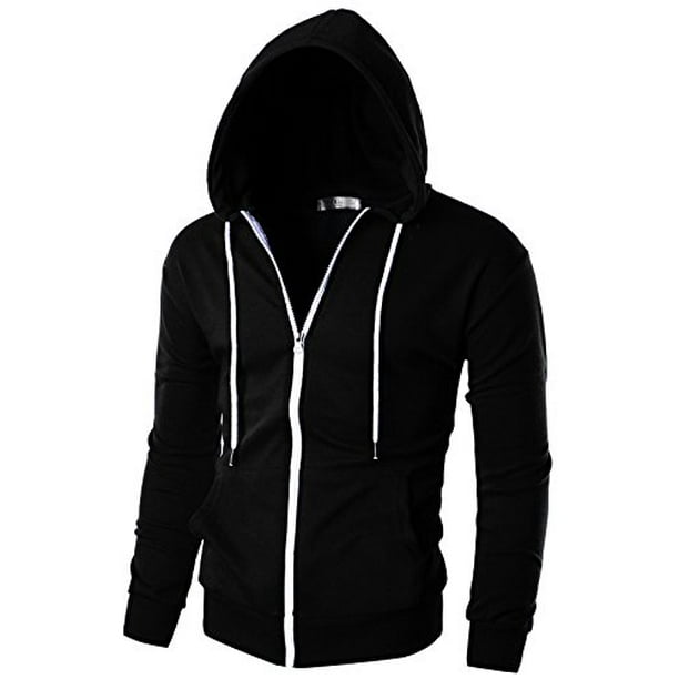 Black hoodie mens slim fit deals