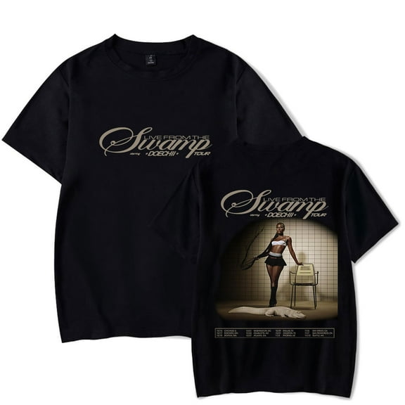 DOECHII Live from the Swamp Tour 2025 T-Shirts Merch Women Clothes Trend Casual Short Sleeve Top