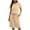 *Khaki, variant on VBVC Women's One-Piece Short Sleeve Midi Dress,Ladies Drawstring Waist Dress with Pockets,Side Slit T-Shirt Dress for Women,Gray,S-2XL