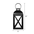 thumbnail image 3 of Decorative Black Metal Pillars Candleholder Lanterns, 3 of 6