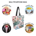 thumbnail image 7 of FORMRS Womens Canvas Tote Bag with Zipper Inner Pocket Shoulder Handbag, Vibrant Flowers, 7 of 7