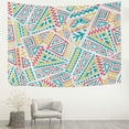 thumbnail image 3 of FREEAMG Tapestry Wall Hanging Decorative Ancient Ethnic Colorful Pattern Tapestry Decorative Tapestries Wall Art Wall Blanket Bedding Tapestry for Bedroom Living Room Dorm Home Decor 90"x60", 3 of 7