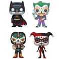 thumbnail image 1 of Funko Heroes: POP! Dia De Los DC Collectors Set - Bane, Batman, Harley Quinn, Joker Funko -, 1 of 6