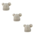 thumbnail image 2 of Qarigey Sombrero lindo pompones esponjosos bolas diseño de doble capa sombrero de moda orejeras plegables gorras hermoso regalo para niños Type1 NO1, 2 of 6