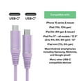 thumbnail image 4 of onn USB-C to USB-C 6-foot Charging Cable - Purple, 4 of 6