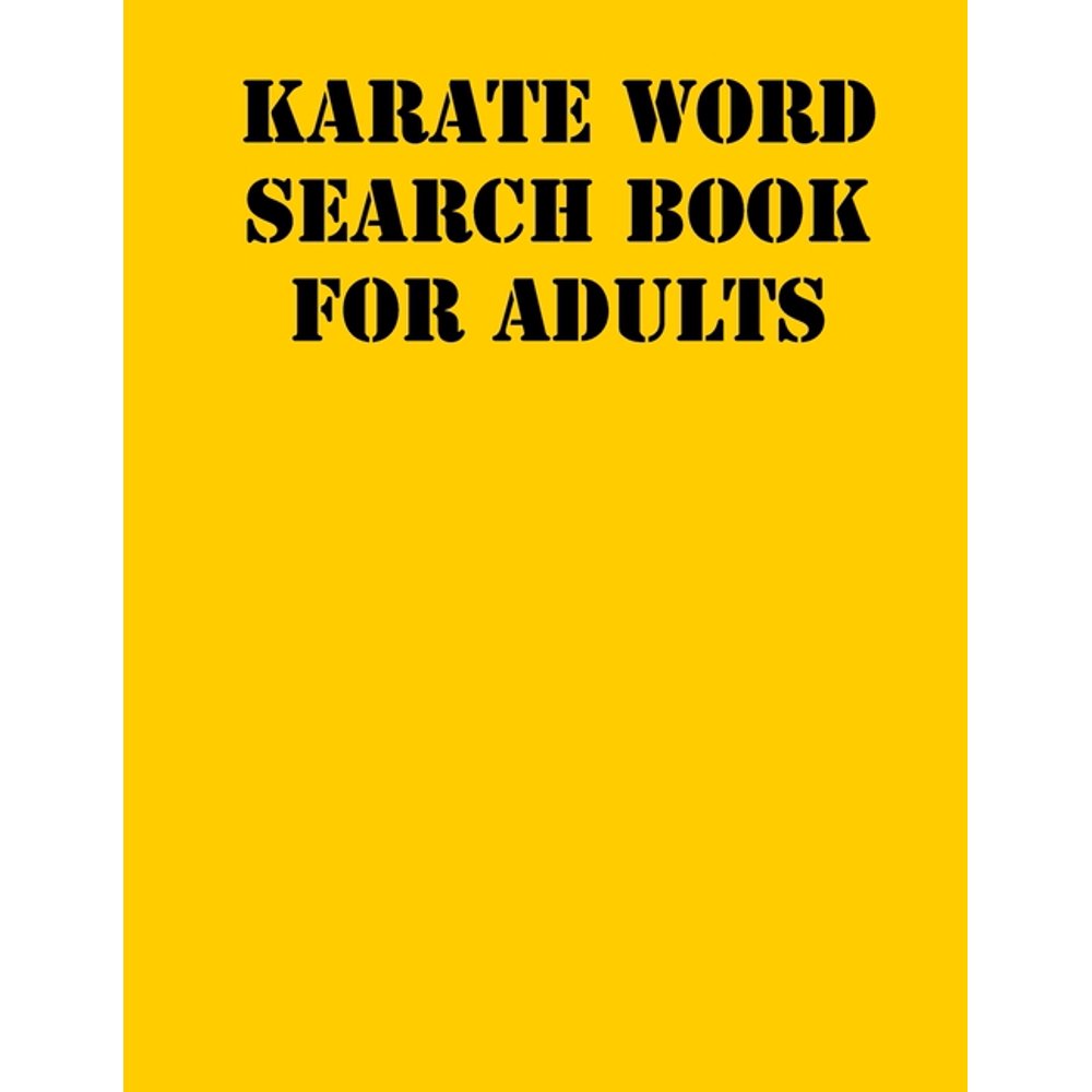 Karate Word Search Book For Adults large print puzzle book.8,5x11