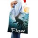 thumbnail image 4 of Flow Movie Bolso de tela con estampado de lienzo para mujer, bolsa de compras reutilizable y estética, con cremallera interior, regalo para mujer, 35 × 40 cm., 4 of 6