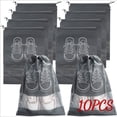 thumbnail image 4 of 10/5 piezas de bolsas organizadoras de almacenamiento de zapatos, no tejidas, para viajes, portátiles, para armario, impermeables, de bolsillo, para colgar ropa, transparente, 4 of 5