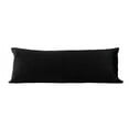 thumbnail image 3 of EVOLIVE Soft Micromink, Faux Fur, Faux Suede Body Pillow Cover Replacement with Zipper Closure (Black, 21“X54), 3 of 3