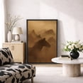 thumbnail image 2 of Framed Canvas Print Horse Running Wall Art Vintage Farmhouse Decorative for Living Room Bedroom - 16"x24" BLACK, 2 of 8