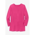 thumbnail image 4 of Woman Within Plus Size Perfect Long-Sleeve Crewneck Tunic, 4 of 6