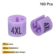 thumbnail image 3 of Unique Bargains Clothes Hanger Markers Tags, Fit 3.5mm Rod Garment Hanger Clips 4XL Purple, 3 of 7