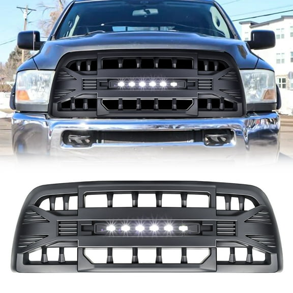 AMERICAN MODIFIED Armor Grille for 13-18 Dodge Ram 2500/3500, Matte Black