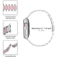 thumbnail image 4 of REQO Slim Watch Band Compatible with Apple Watch Strap, Resin&Stainless Steel Watchband Replacement Accessory Wristband Bracelet for iWatch Series 6,5,4,3,2,1 38mm 40mm 42mm 44mm (42/44mm), 4 of 7