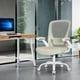 thumbnail image 4 of Silla Ergonómica de Oficina, Silla Giratoria con Malla, Soporte Lumbar y Reposacabezas, Reposabrazos Abatibles, Beige, 4 of 9