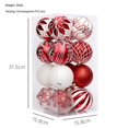 thumbnail image 2 of Bolas de Navidad decoración , Adornos para Árboles de Navidad Plástico, Regalos de Colgantes de Navidad, Bola de Decoración para Fiesta y Festival(Rojo y blanco)(1 pieza), 2 of 4